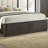 Wooden Platform Bed with Upholstered Headboard