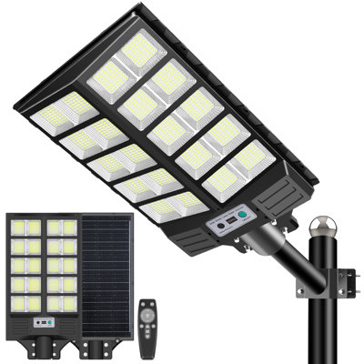 Home Outdoor Led Street Light With Solar Panels Dusk To Dawn With Motion Sensor 3600w 300000 Lumens Ip66 Waterproof For Parking Lots Backyard