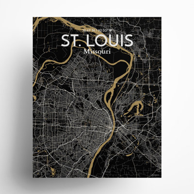 St. Louis City Map, impression