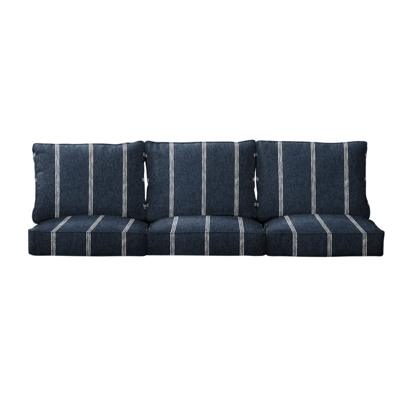 Ensemble de coussins d'extérieur Sunbrella, Bleu, L 23 po x P 27 po