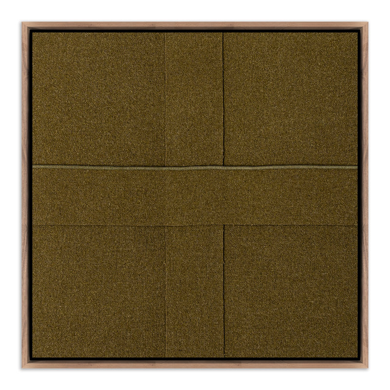 WWII Print by Karen Covey, Dark Brown Floater Framed, 32" H x 32" W x 2" D