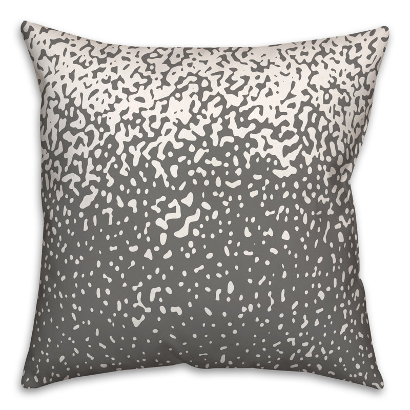 Abstract Outdoor Throw Pillow, Gray, 16" x 16"