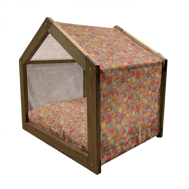 Niche pour chien en bois gris, H 22,44 po x l 23,62 po x P 17,72 po
