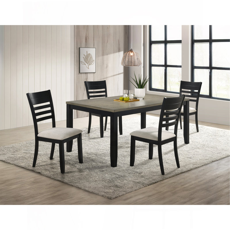 Table de salle à manger 5 pièces Contemporary, 5 pièces: table, 4 chaises