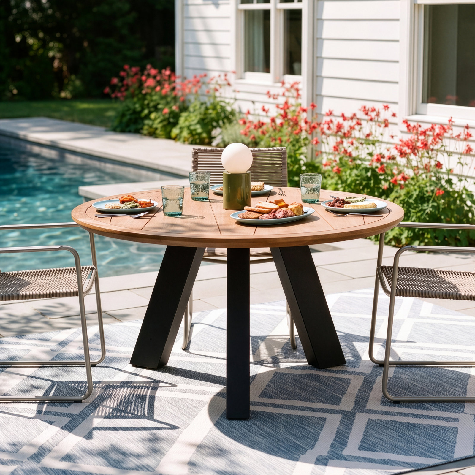 59" Teak Patio Dining Table