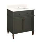Elmdale 30" Freestanding Mahogany Single Basin Vanity Rectangular Undermount Sink