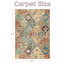 Tapis oriental marocain 5 x 7 lavable en machine avec envers antidérapant pour le salon de la chambre à coucher