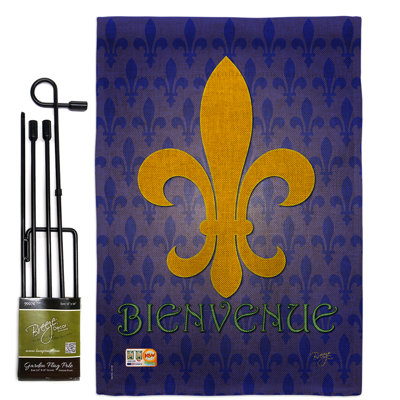 Double Sided 18.50'' H x 13'' W Polyester Flag Set