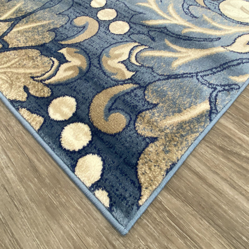 Tapis décoratif à motif floral Mathis, Rectangle 5 pi x 7 pi