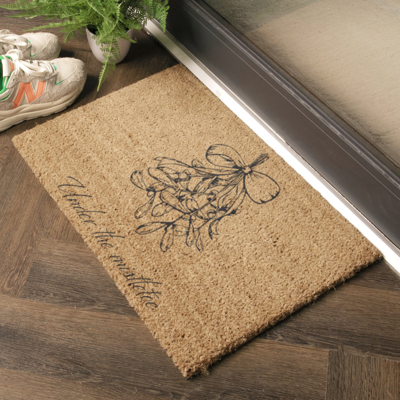 Non-Slip Abstract Christmas Doormat, 18" x 30"