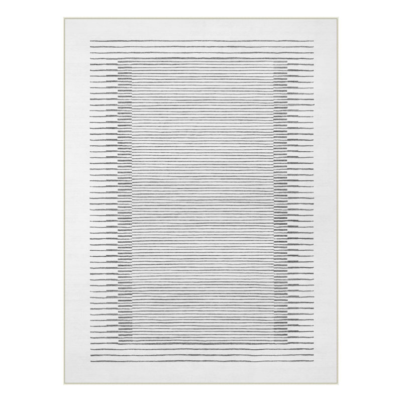 Celeta Washable Striped Living Room Area Rug Non-Slip Berber Stripe Area Rugs for Bedroom Girls, Rectangle 9' x 12'