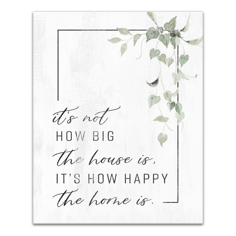 " Happy Home ", 20" H x 16" W