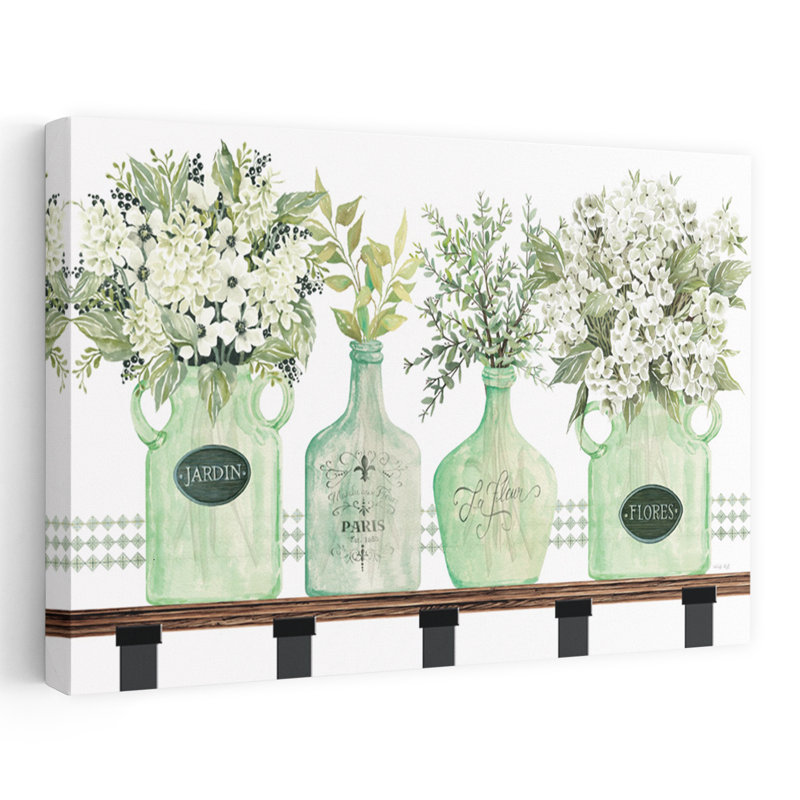 Shades of Celadon, art floral, H 16 po x l 24 po