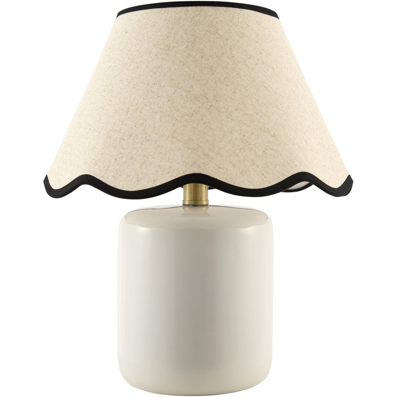 Aashif Table Lamp, Cream, White