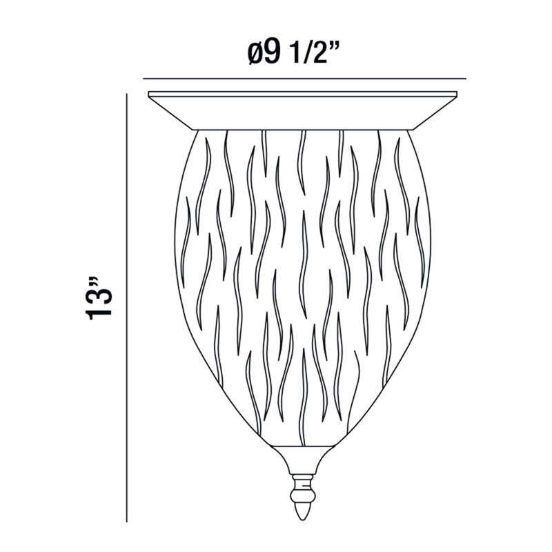 Plafonnier encastré 3 lumières 9,5 po Hazel Hazel