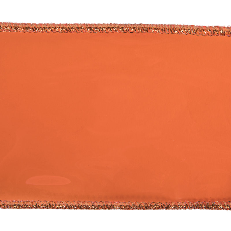 Ruban de Noël transparent en PVC 2,5 po x 10 verges, Mandarine