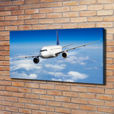 Airplane In The Air - Wrapped Canvas Print