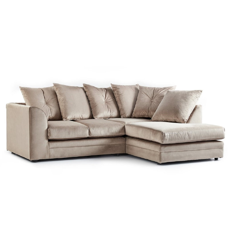 Devonte Corner Sofa, Right Hand Facing, Mink