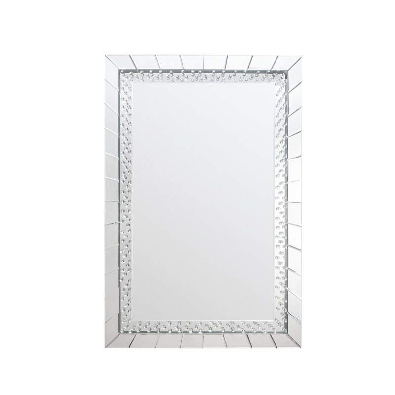 Miroir d'appoint rectangulaire argenté Nysa