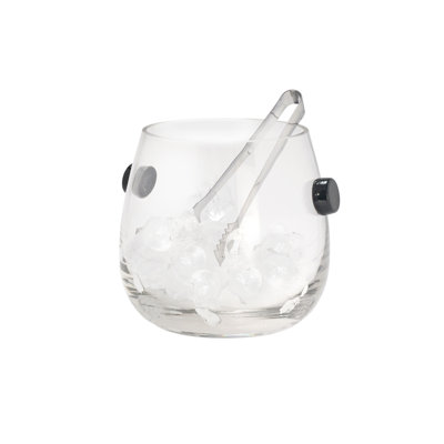 Ebony Glass Ice Bucket