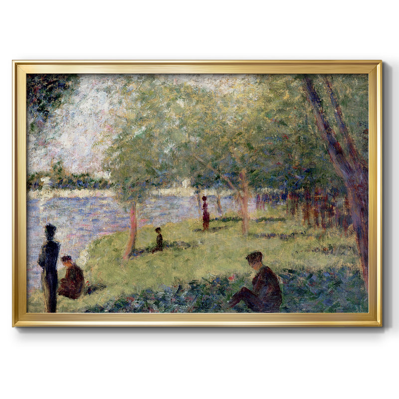 «Study For Sunday On La Grande Jatte», reproduction d'art sur toile, H 30 po x l 44 po x P 1,5 po, Or