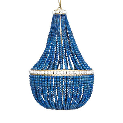Dynasty Lapis Lazuli and White Turquise Empire Chandelier