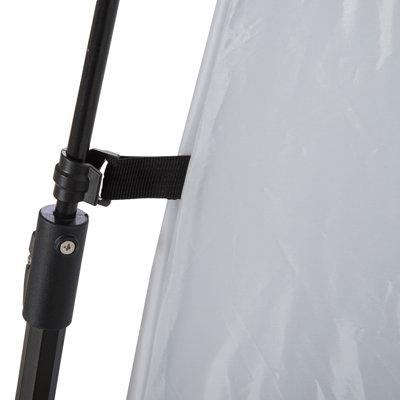 Two Room Pop Up Shower Tent w/ Shower Bag, Floor, Carry Bag, Blue