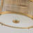 2-light Gold Glass Drum Flush Mount