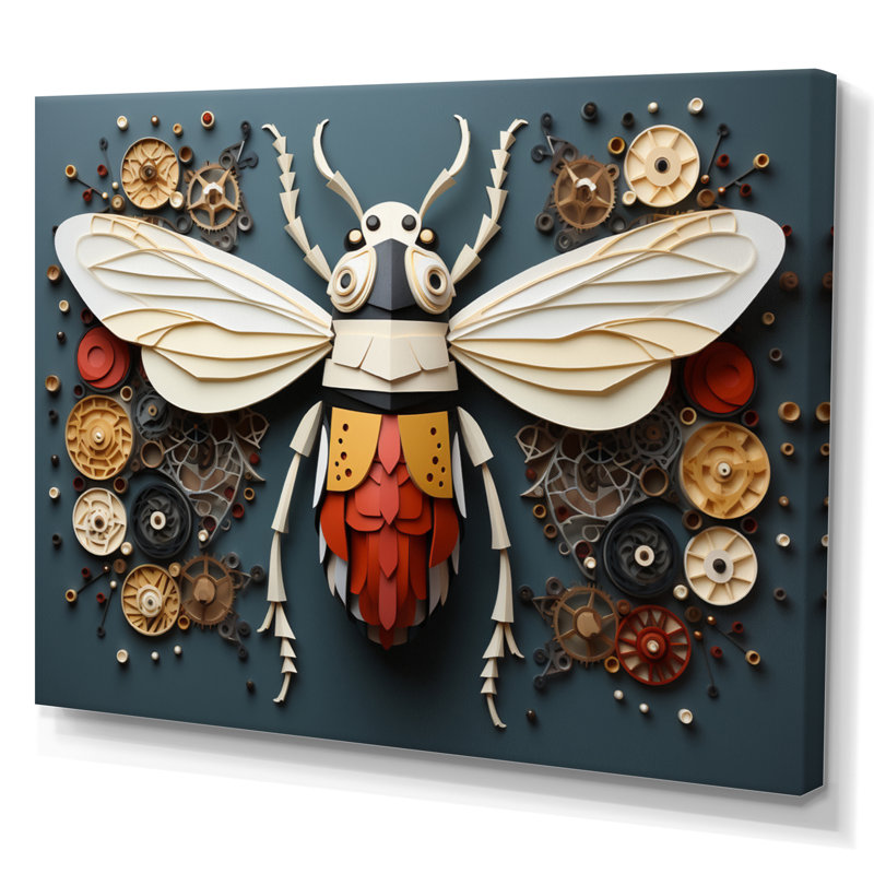 Insectes, insectes, petites merveilles I, H 34 po x l 44 po, Toile tendue