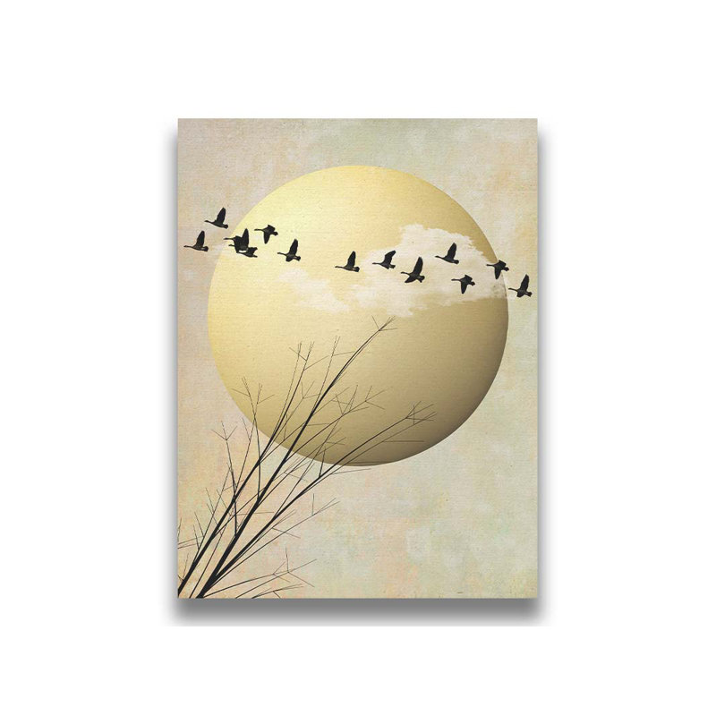 Flying West par Hal Halli. Estampe numérique, Toile tendue, Ne s’applique pas, H 40 po x l 30 po