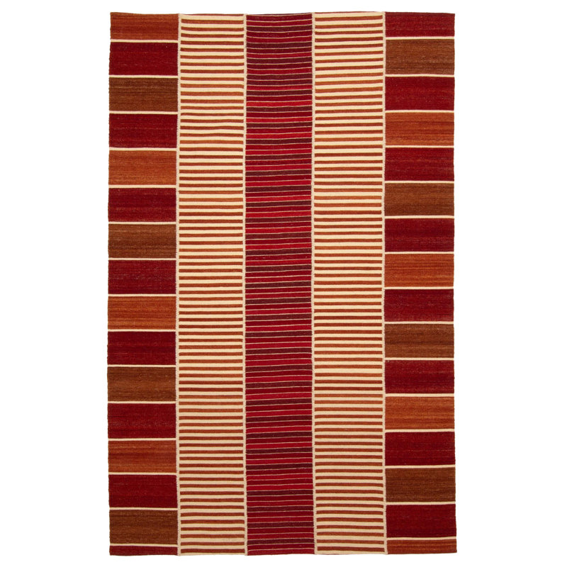 Kilim multicolore Waalwijk 5 pi 3 po x 8 pi 0 po