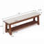 Upholstered Foam Bench with Shelves