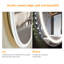 Bresemen Acrylic Round Bathroom Mirror with Led Lights - Anti-fog Wall Mounted -50/60cm-761995560