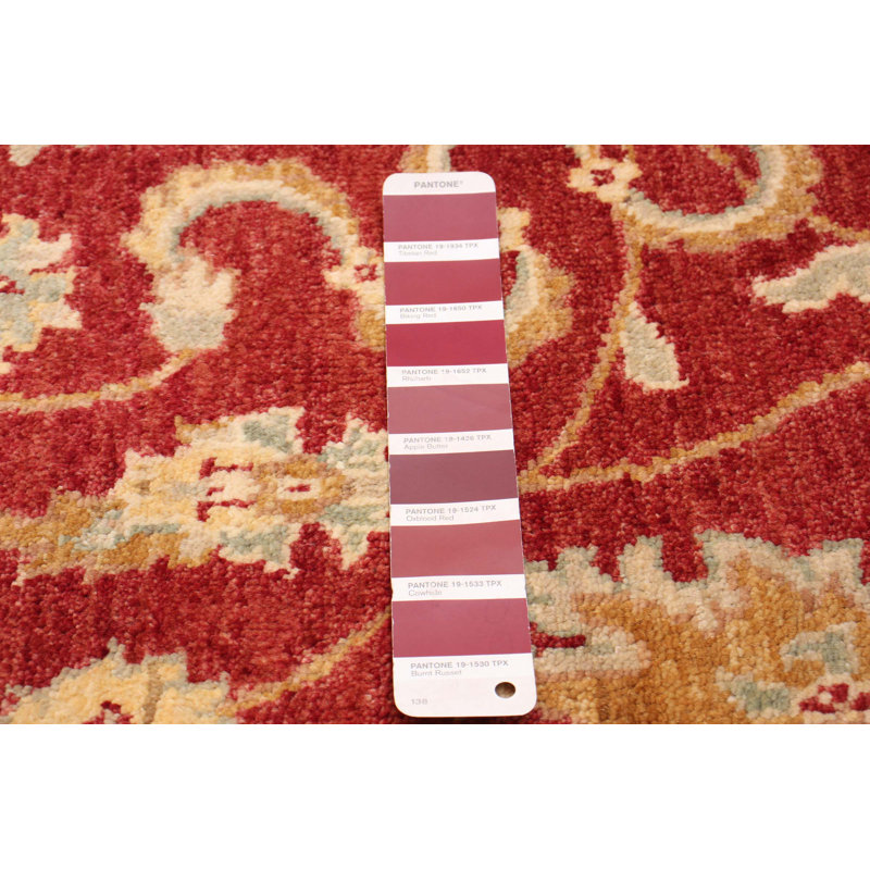 Tapis unique en laine noué à la main 4 pi 1 po x 6 pi 3 po nouvel âge Millerton