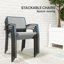 Steel Patio Dining Set Table,