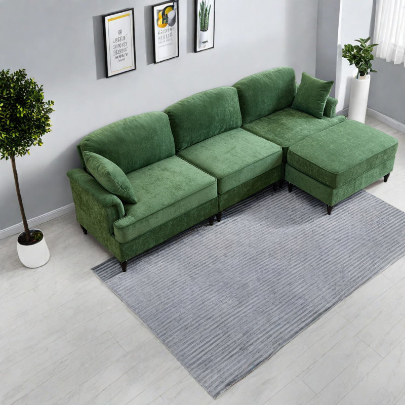 Canapé modulaire en L 103,15 pouces