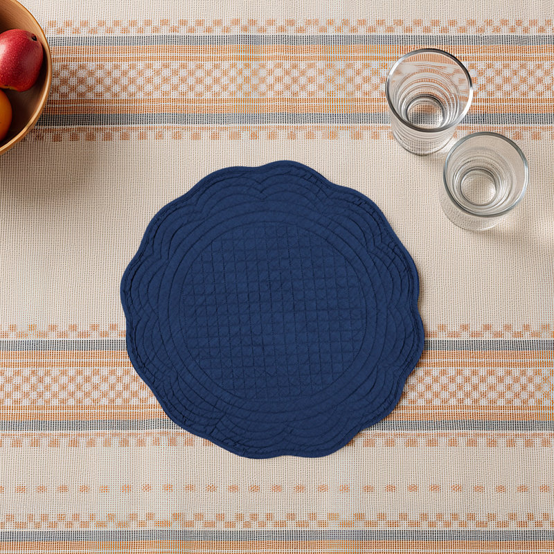 Grover Cotton Placemat, Navy