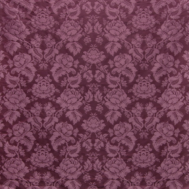 Moulins Silk Fabric, Eggplant