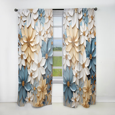 Nicholas Poinsettias Crafted Delights II - Rideau traditionnel - Velours obscurcissant - 1 panneau