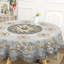 Nappe en polyester lavable à la machine à motif floral gris