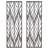 Cut Wood Panel Wall Decor In Grey - 2 Pieces 12"W X 36"H Reclaimed Finish Intricate Design 4 Hangers Masterpiece Luster Panels 2 Botanical Pattern For Home Interior