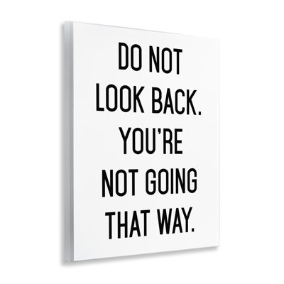 Plaque murale «Don't Look Back», par Lettred and Lined