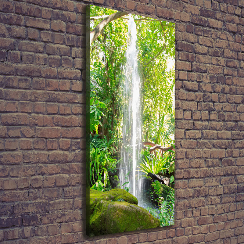 Waterfall In The Jungle - Wrapped Canvas Print