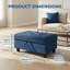 Flint Storage Ottoman | Non-Pilling Fabric | X-Stitching | Solid Wood Frame-1510540563
