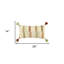 Coussin lombaire crème à rayures Boho Chic