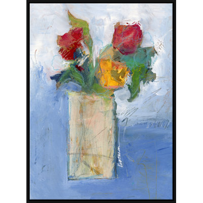 White Vase Giclee On Canvas
