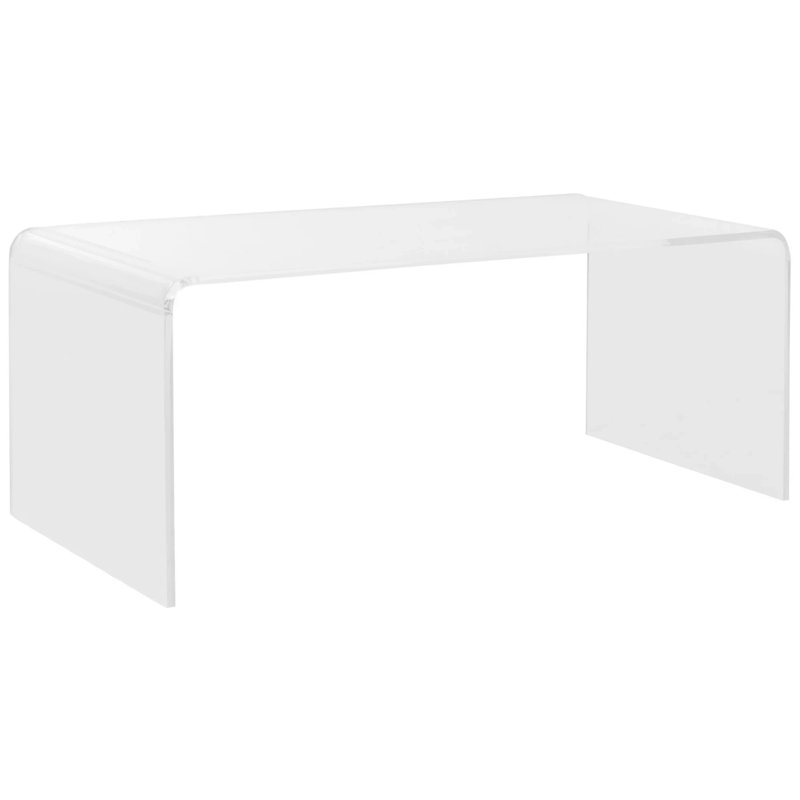 Addis 35'' Clear Acrylic Rectangular Coffee Table