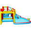 Jeu gonflable de jardin gonflable de 7 pieds et de 7 pouces avec piscine pour éclaboussures, pistolet à eau et mur d'escalade