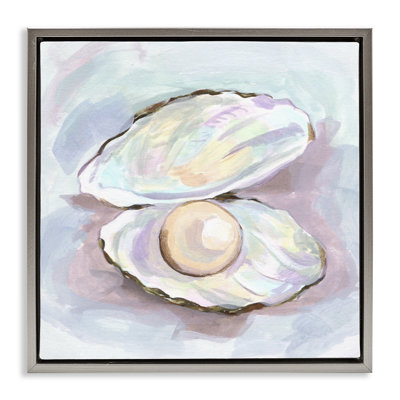 Silent Opal Clam Pearl Floating Frame, design by Melissa Wang