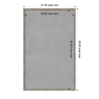 Tableau magnétique Belvedere à cadre argenté